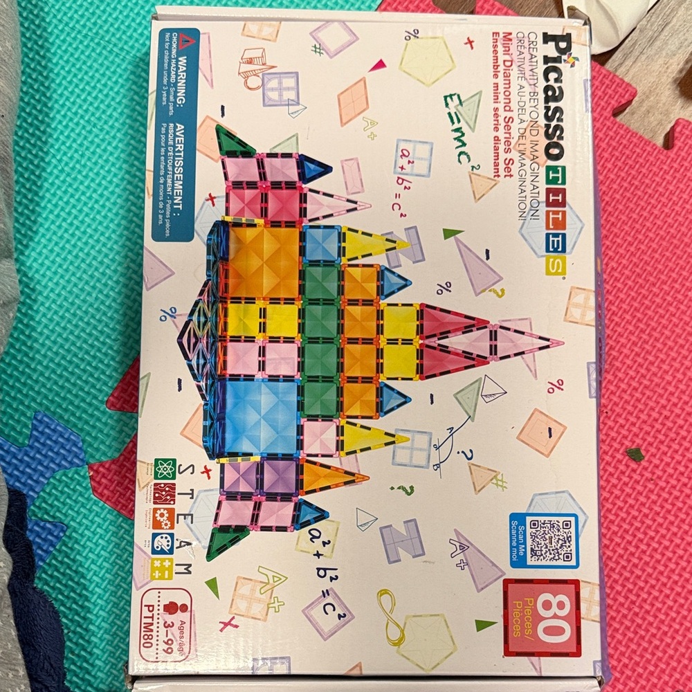 80-Piece Magnetic Building Set - Multicolor